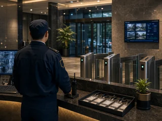 保全與物業管理網站設計，商辦櫃台、門禁閘道與安全監控服務