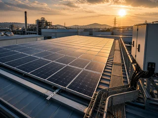 太陽能 EPC 工程網站設計，工廠屋頂太陽能板與逆變器系統